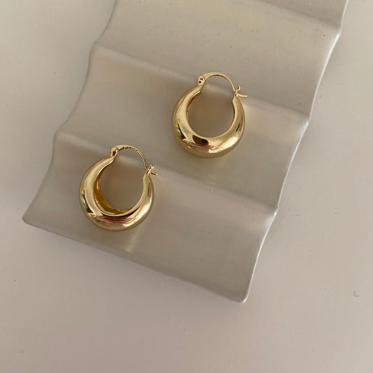 Alyssa chunky hoop — earrings