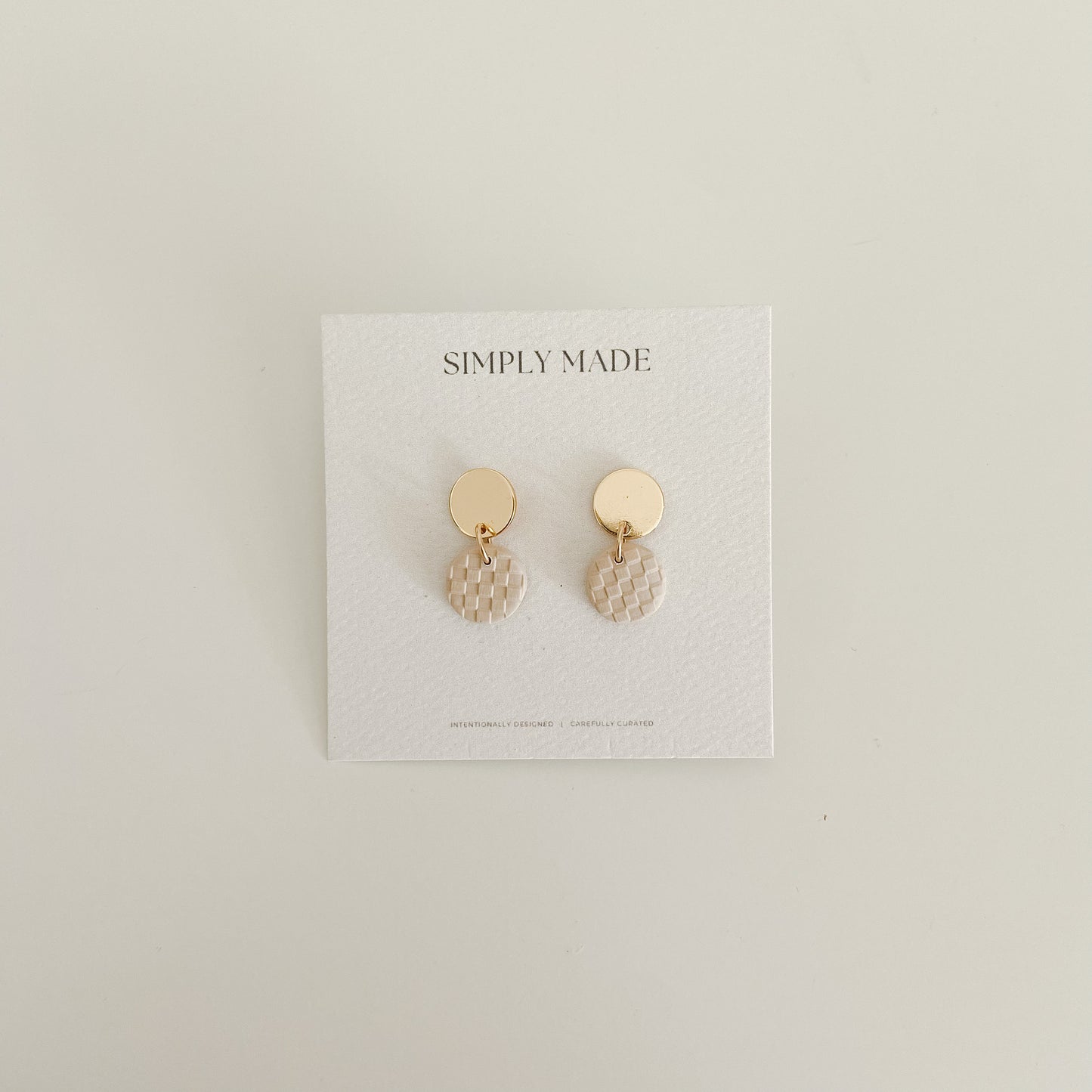 Checkered #1 — clay earrings